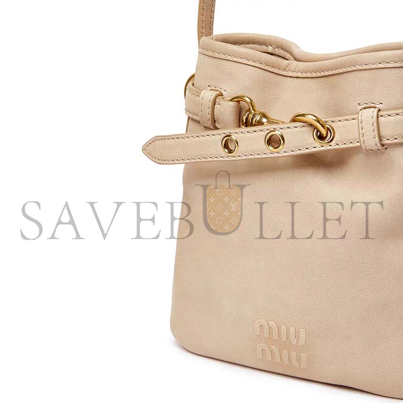 MIU MIU CORD POUCH IN NAPPA LEATHER 5NR461 (19*17*4.5cm)